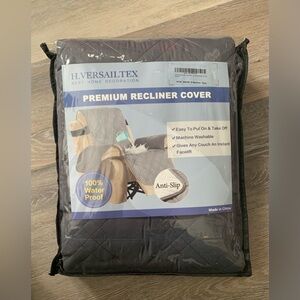 H.Versailtex Premium Gray Recliner Cover NIP 100% waterproof anti-slip